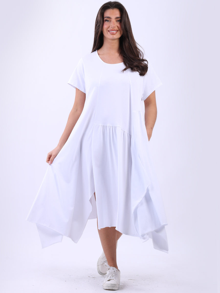 Plus Size Cotton Dress white