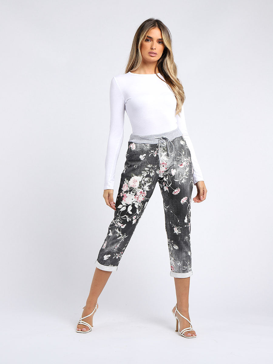 Women Floral Print Cotton Trouser