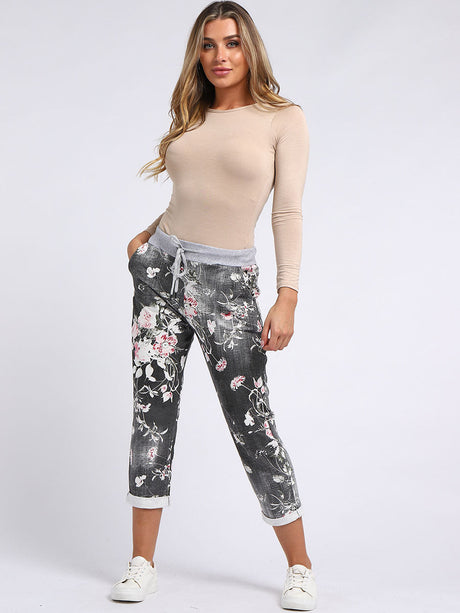 Women Floral Print Cotton Trouser