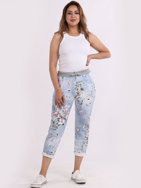 Women Floral Print Cotton Trouser