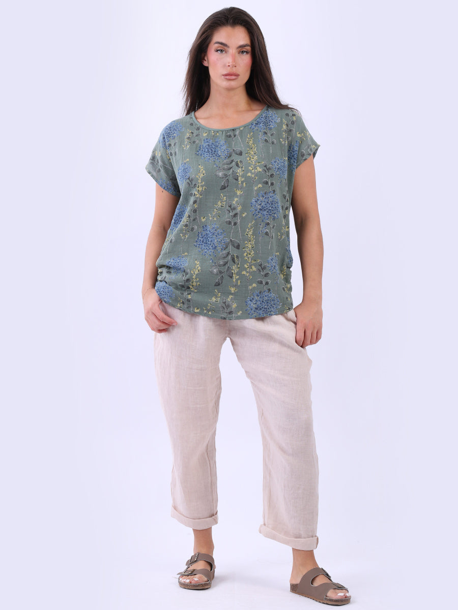 Cotton Crop Top Khaki