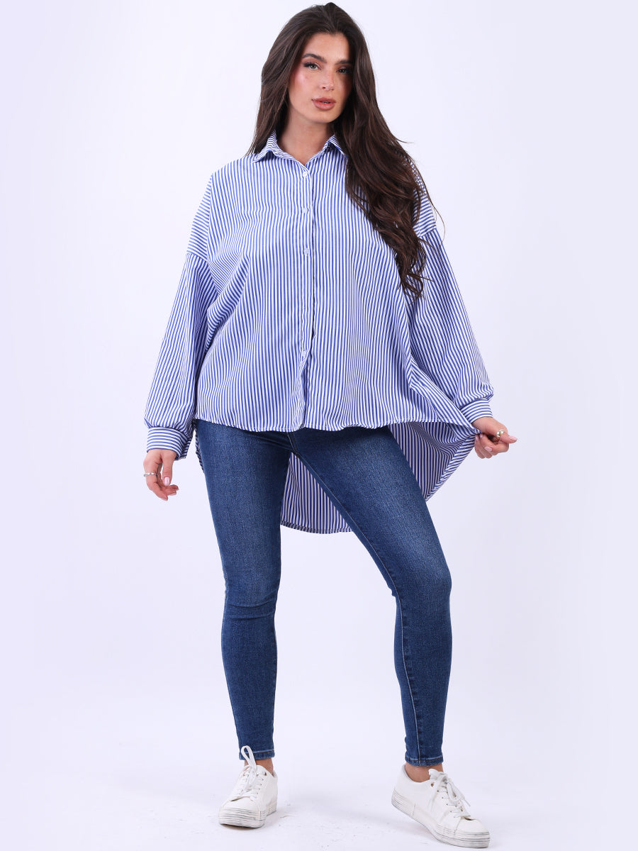 Ladies Cotton Shirt Navy
