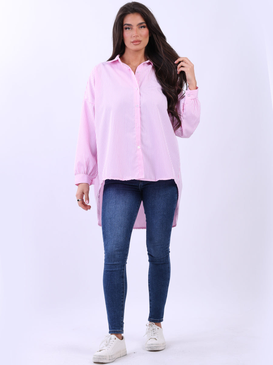 Ladies Cotton Shirt Pink