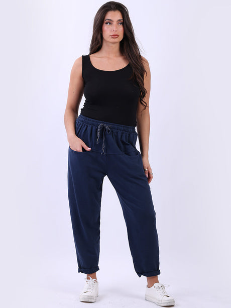 Women Cotton Pant Navy