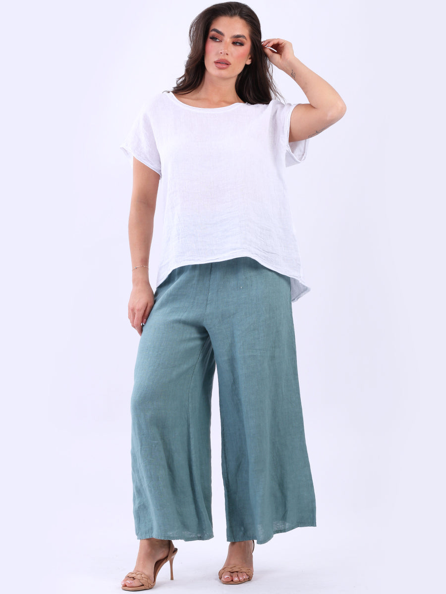 Linen Baggy Top White