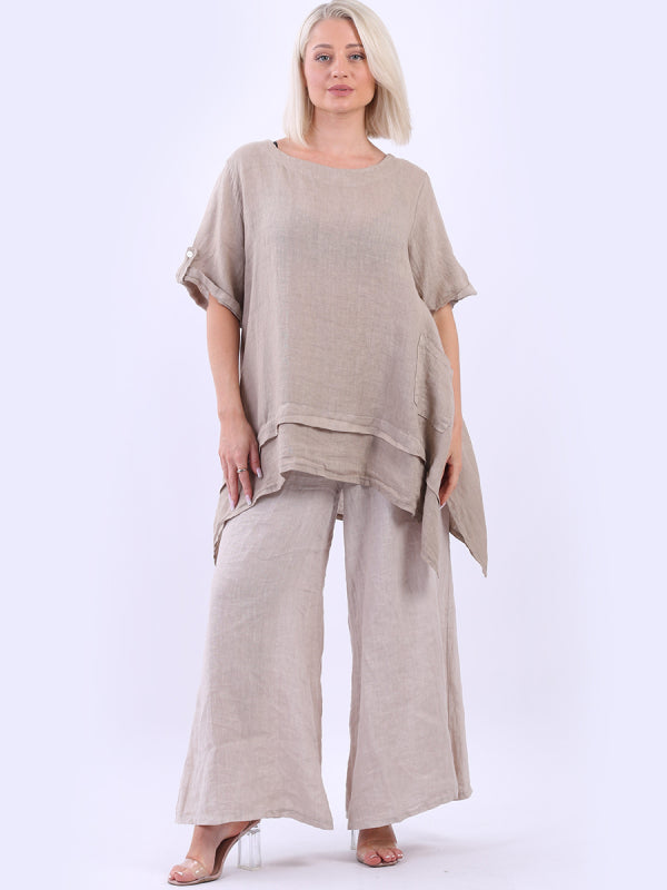 Linen Tunic Top Mocha