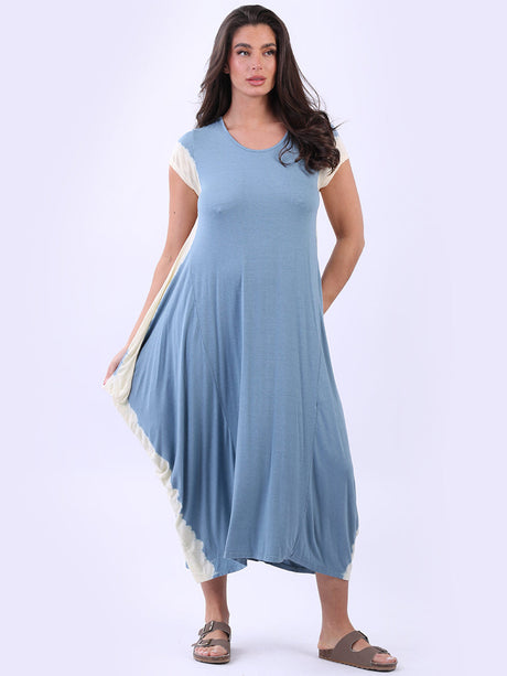 Tie Dye Maxi Dress Denim