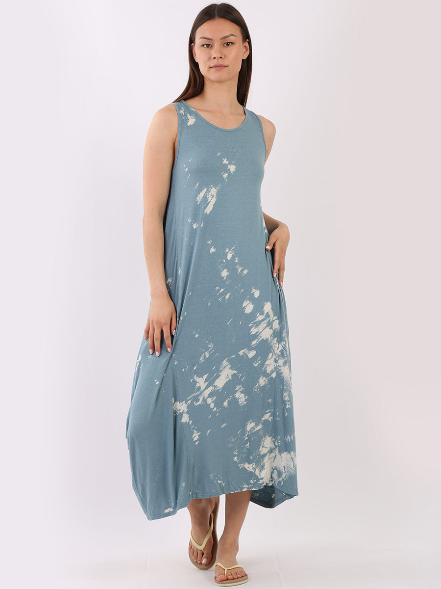 Tye & Dye Sleeveless Maxi Dress