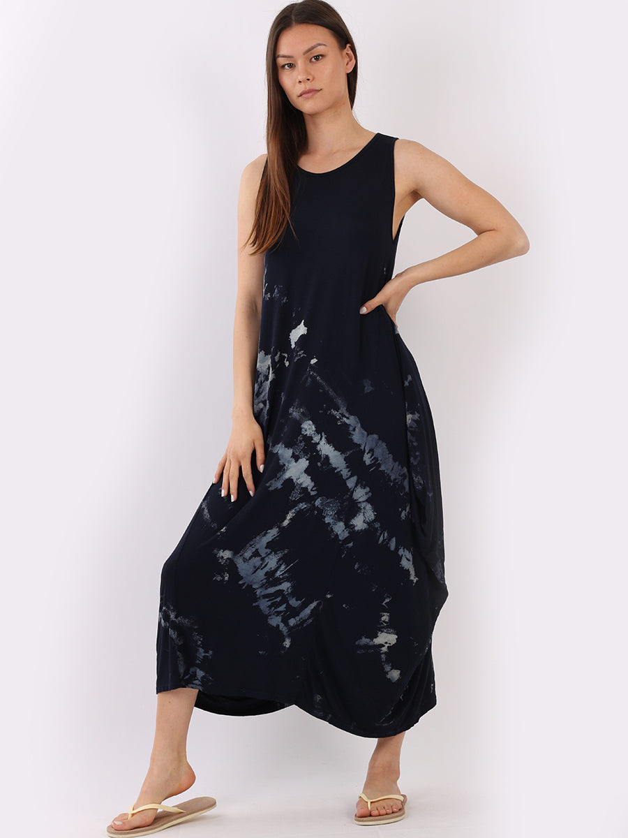 Tye & Dye Sleeveless Maxi Dress