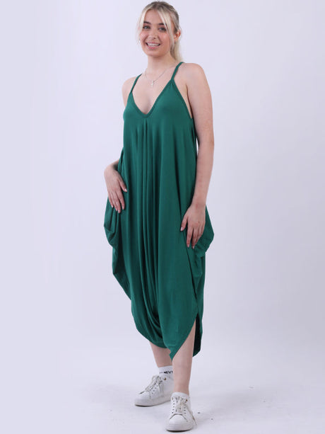 Women Cami Jumpsuit Bottle Green