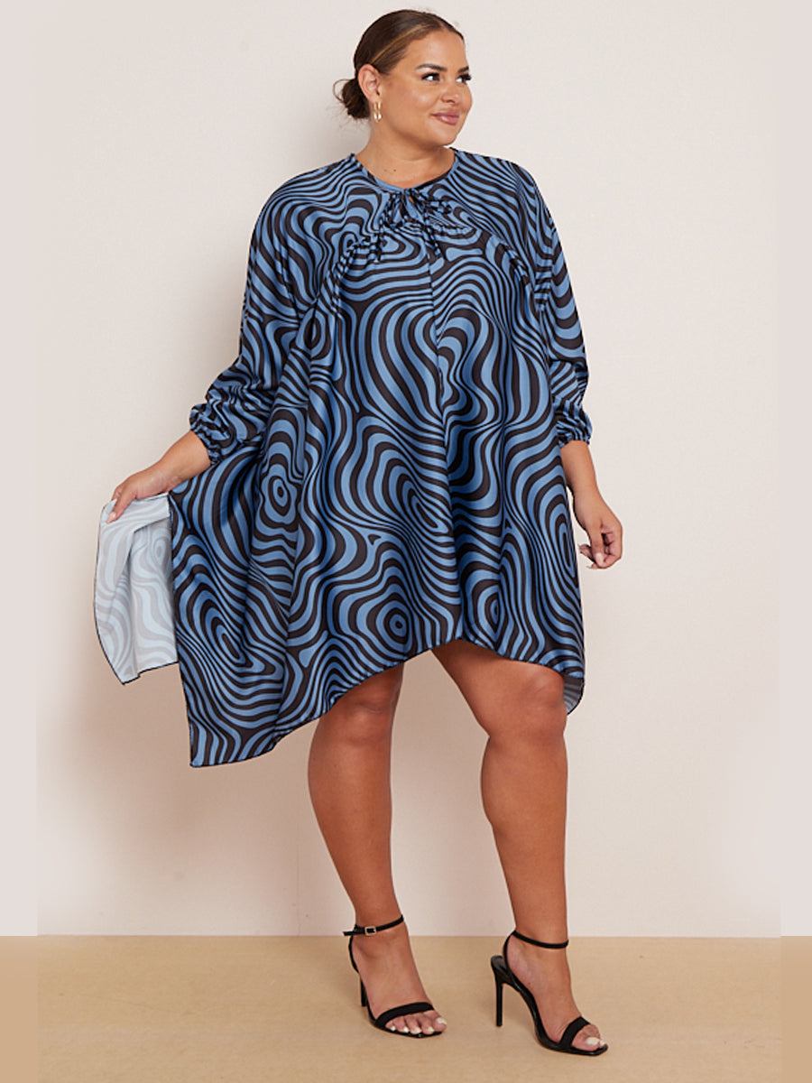 Zebra Print Batwing Oversized Tunic Kaftan