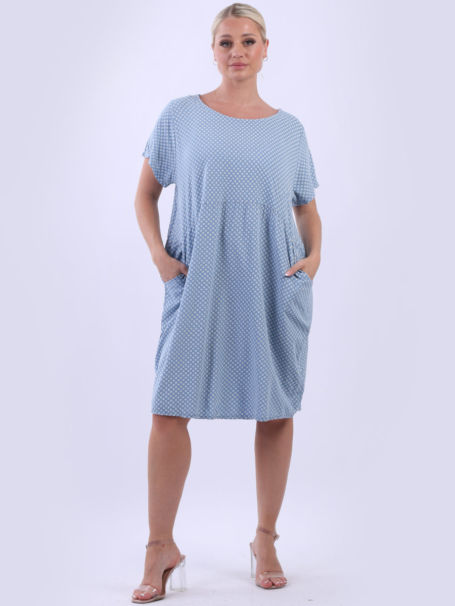 Ditsy Floral Midi Dress Denim