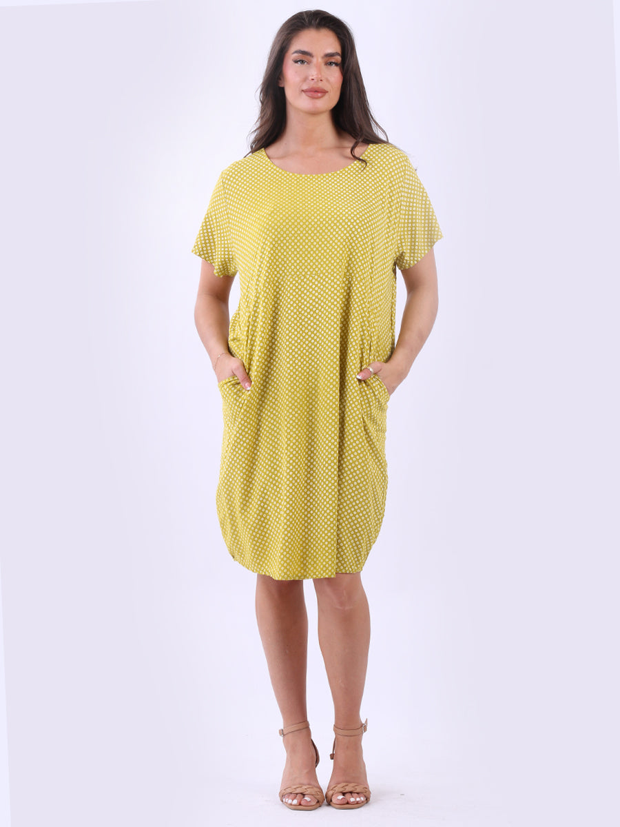 Ditsy Floral Midi Dress Mustard