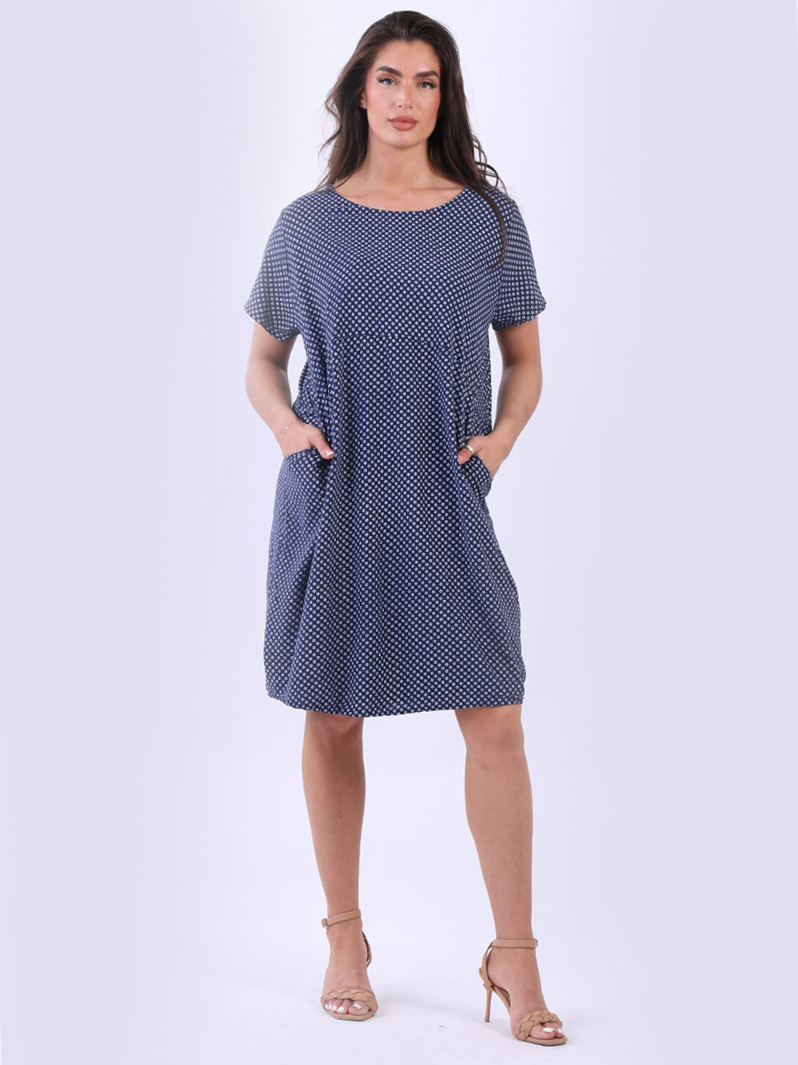 Ditsy Floral Midi Dress Navy