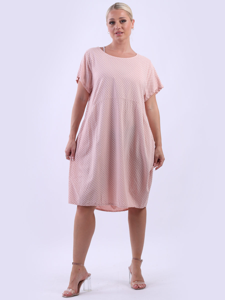 Ditsy Floral Midi Dress Pink