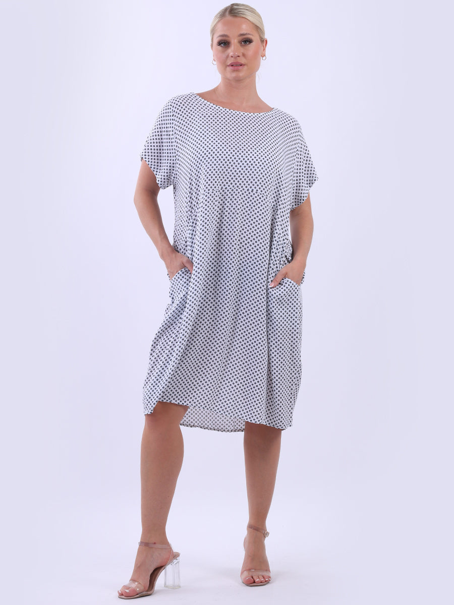 Ditsy Floral Midi Dress White