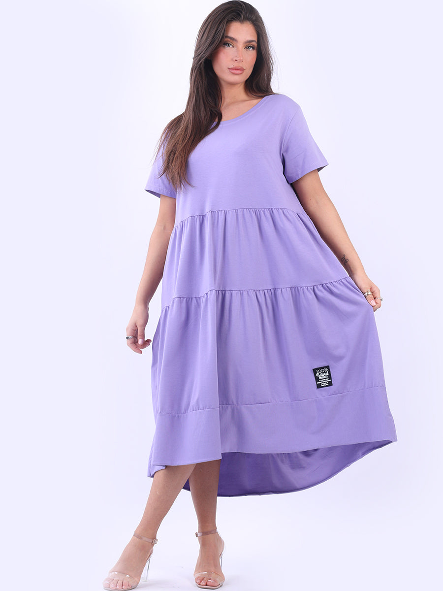 Oversized Tiered Dress Lilac