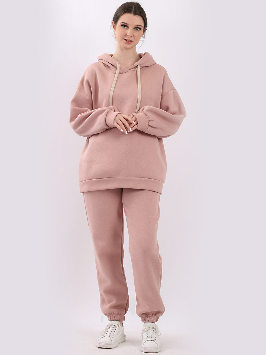 Plain Cotton Boxy Fleece Hoodie