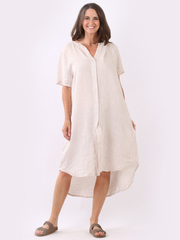 Linen Lagenlook Slouchy Midi Dress