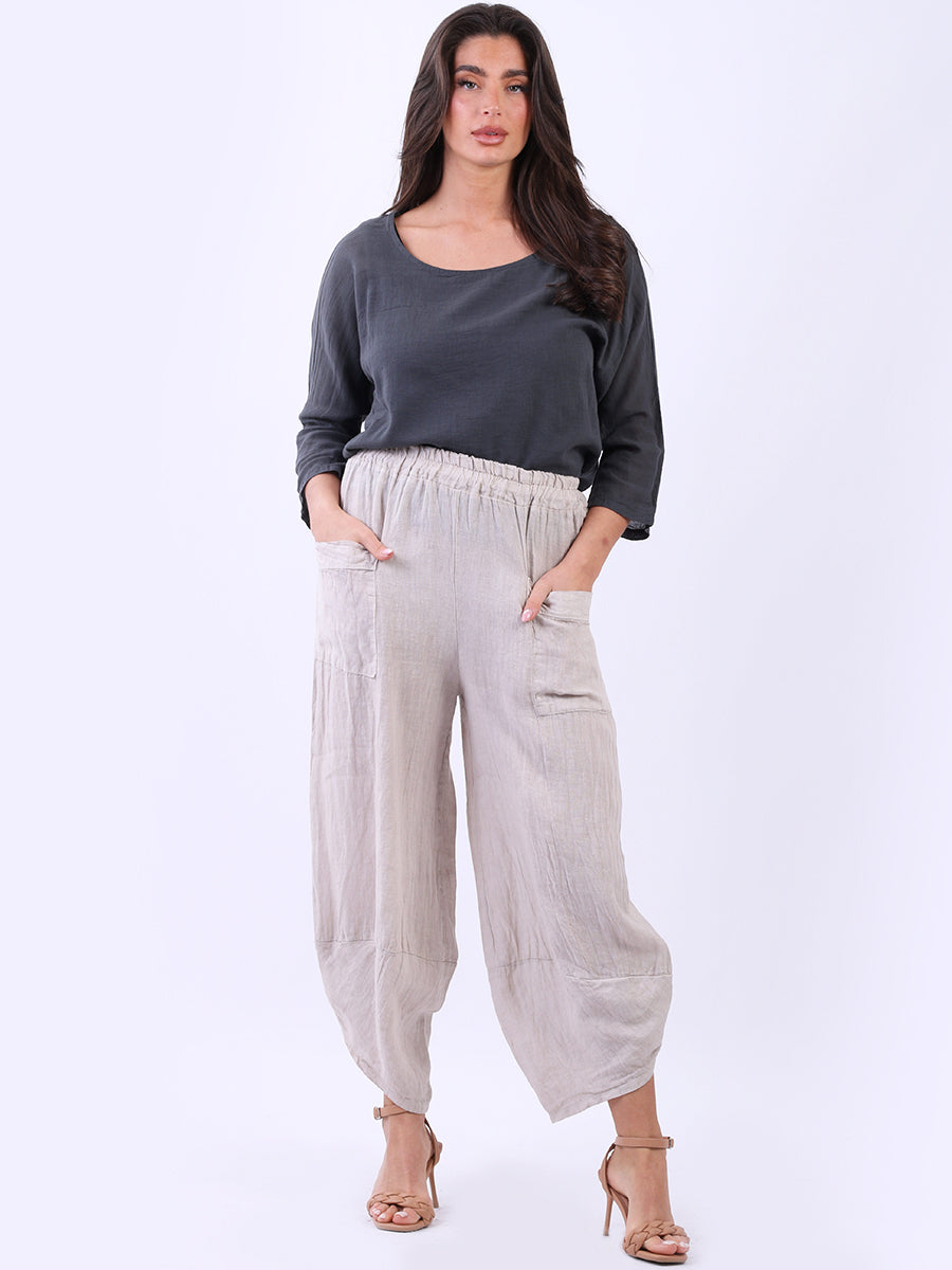 Linen Loose Trouser Beige