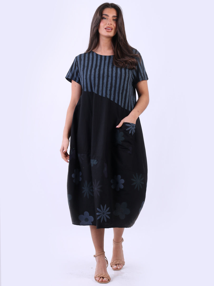 Women Cotton Dress Black