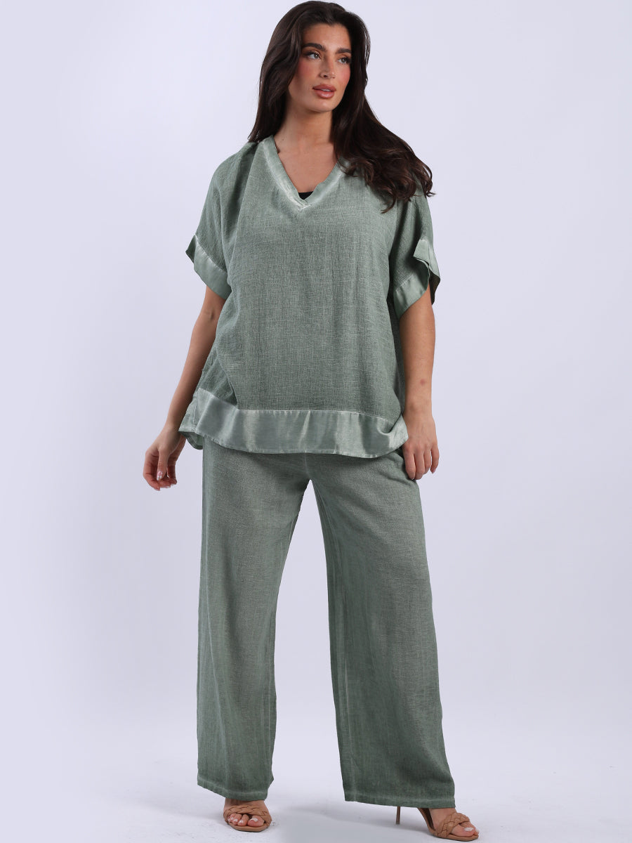 Vintage Washed Cotton Tunic Khaki