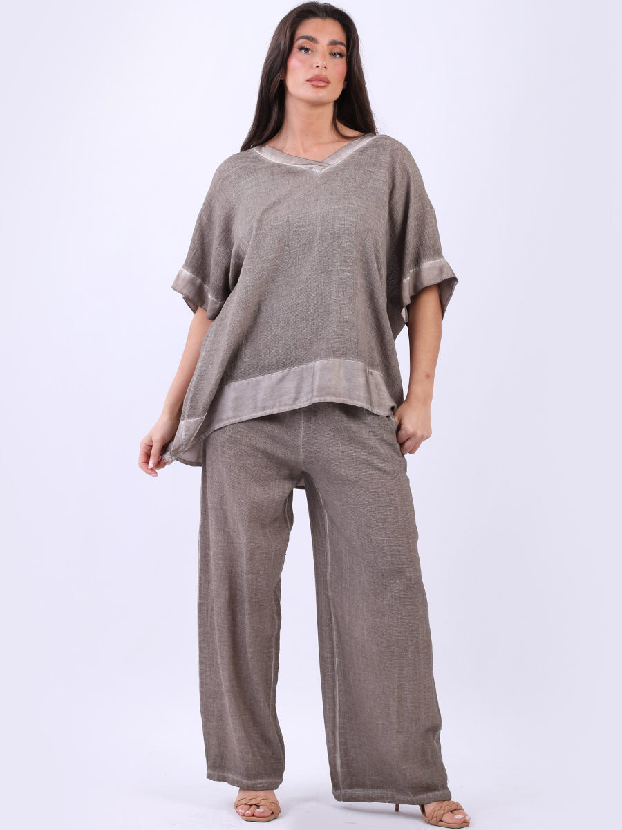 Vintage Washed Cotton Tunic Mocha