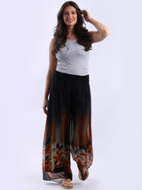 2 Layered Floral Silk Palazzo
