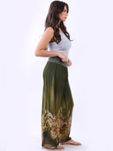 2 Layered Floral Silk Palazzo
