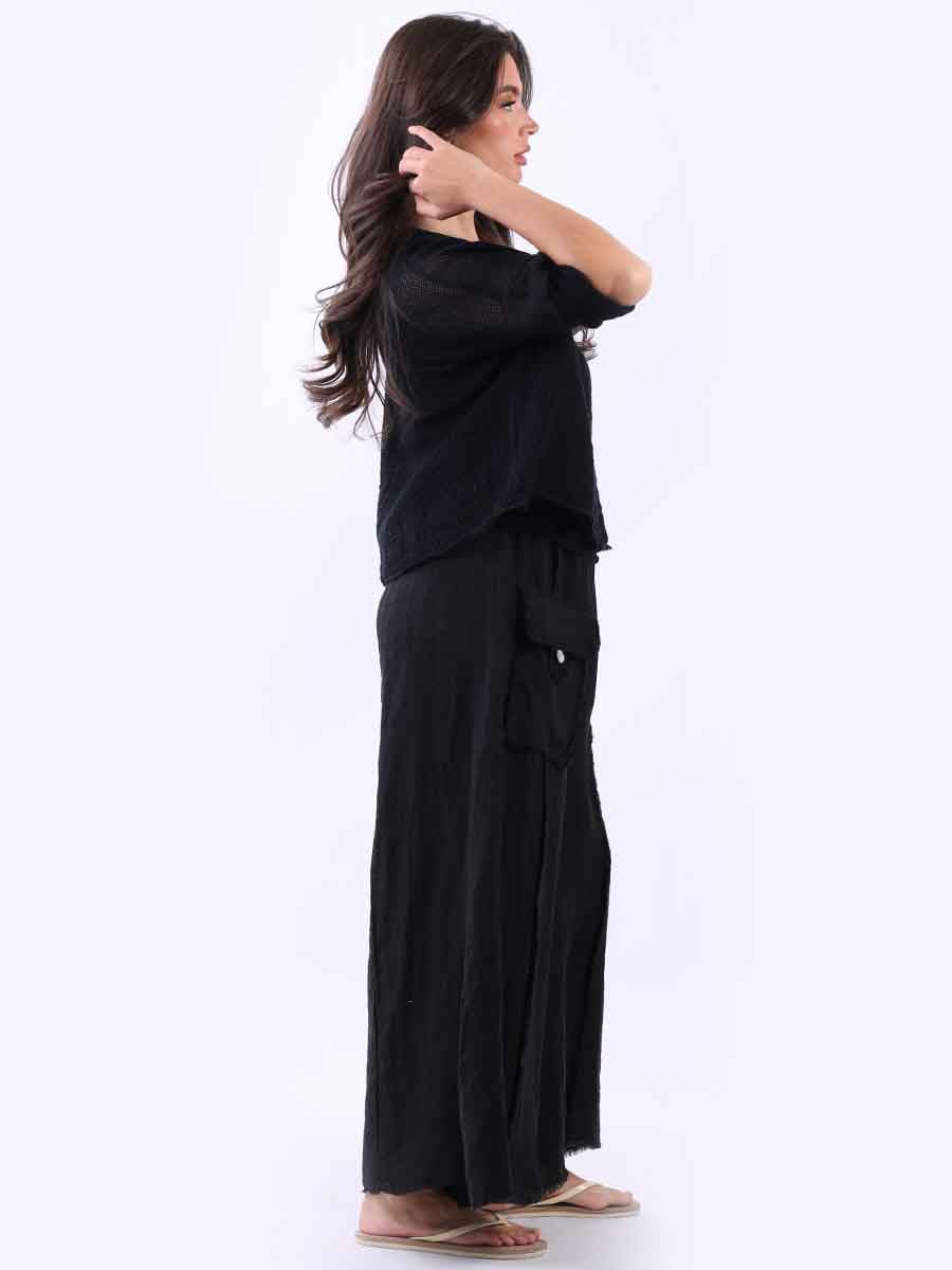 2 Layered Mesh Net Cotton Crop Top