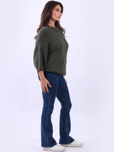 Women Cozy Wool Knit Crop Jumper