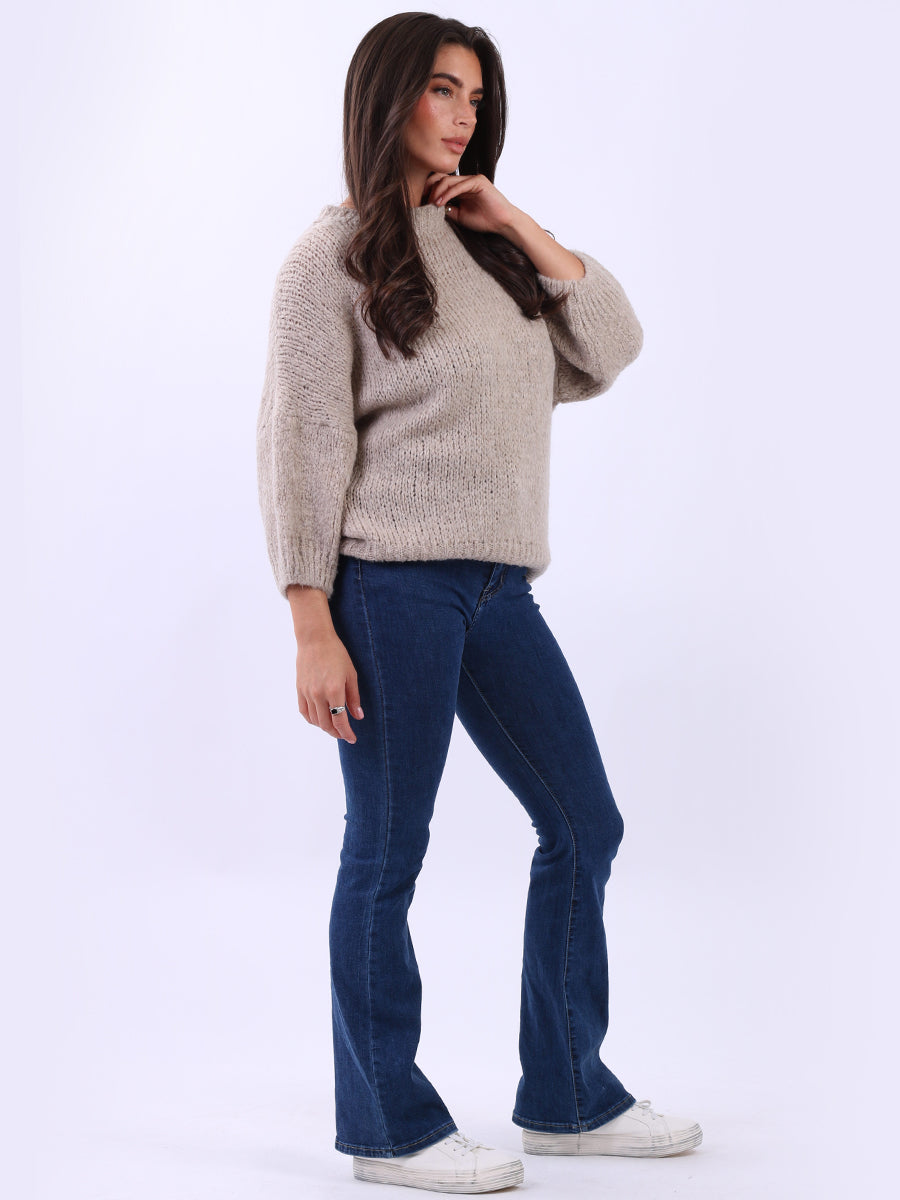 Women Cozy Wool Knit Crop Jumper