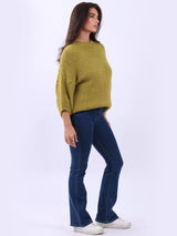 Women Cozy Wool Knit Crop Jumper