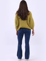 Women Cozy Wool Knit Crop Jumper