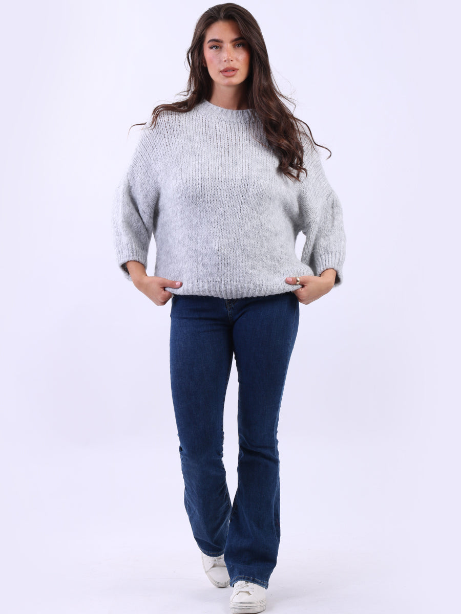 Women Cozy Wool Knit Crop Jumper