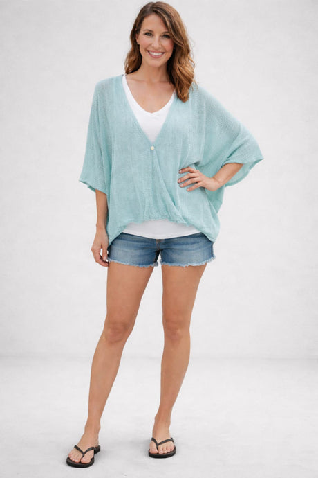 Mesh Net Wrap Top Tiffany