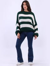 Drop Shoulders Batwing Knitted Woolen Crop Jumper