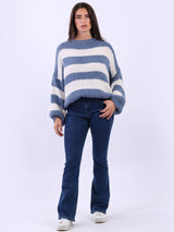 Drop Shoulders Batwing Knitted Woolen Crop Jumper