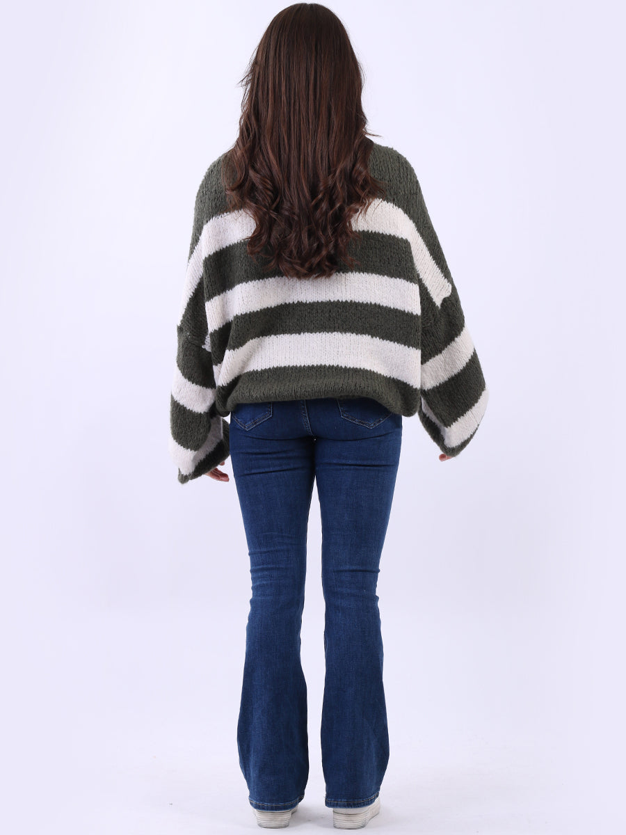 Drop Shoulders Batwing Knitted Woolen Crop Jumper