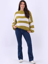 Drop Shoulders Batwing Knitted Woolen Crop Jumper