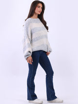 Drop Shoulders Batwing Knitted Woolen Crop Jumper