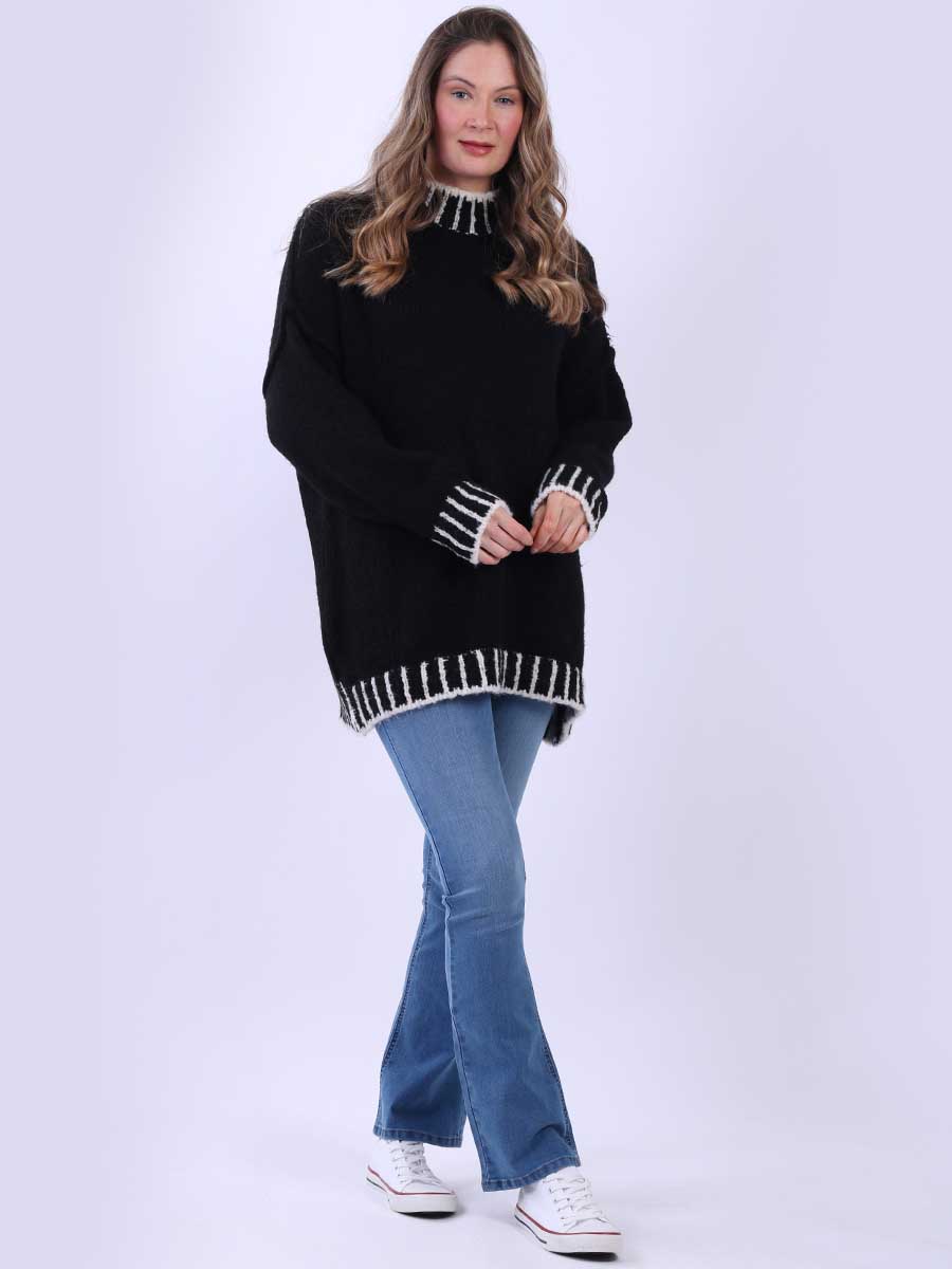 Wool Knitted Jumper Black