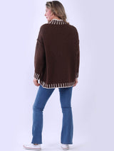 Whipstitch Knitted Wooly Jumper