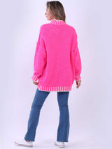 Whipstitch Knitted Wooly Jumper