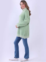 Whipstitch Knitted Wooly Jumper