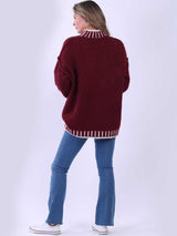 Whipstitch Knitted Wooly Jumper