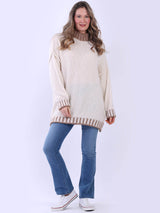 Wool Knitted Jumper Beige