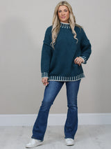 Whipstitch Knitted Wooly Jumper