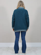 Whipstitch Knitted Wooly Jumper
