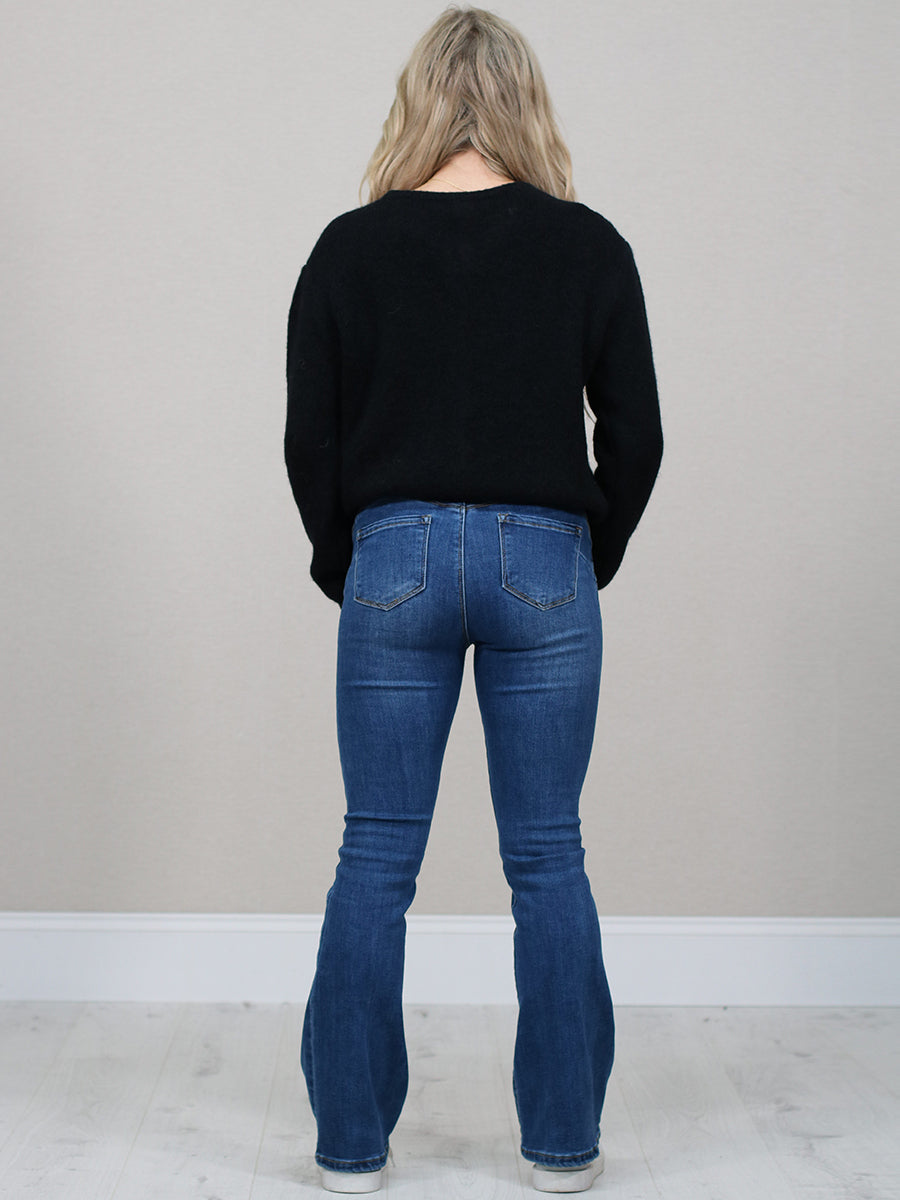 Front Buttoned Crop Knitted Cardigan